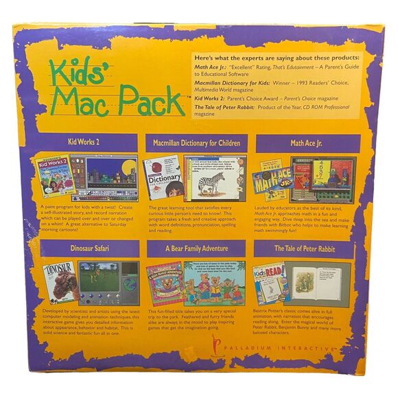 SEALED 1995 Kids Mac Pack 6 CD-ROM MAC Computer Games Palladium Interactive 90s - Picture 5 of 16